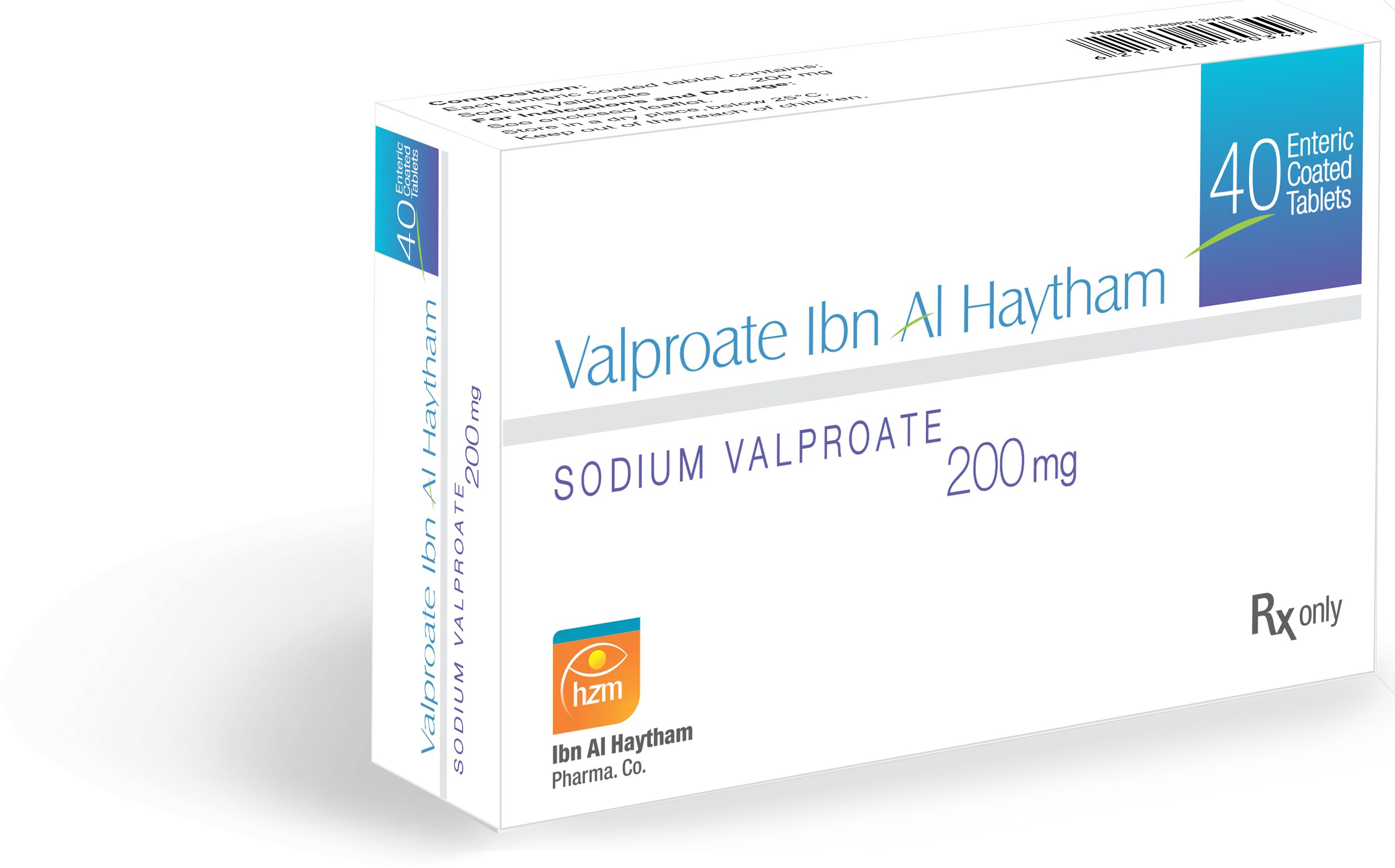 Valproate Ibn Al Haytham 200 mg Enteric Coated Tablet