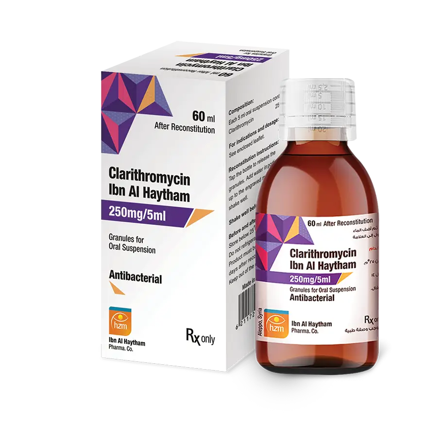 Clarithromycin Ibn Al Haytham 250mg/5ml